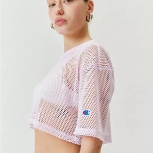 Champion UO Exclusive Mesh Cropped Tee XS light pink